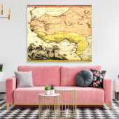 西アフリカパノラママップ西アフリカ3 キャンバスプリント (インサイチュ (リビング))