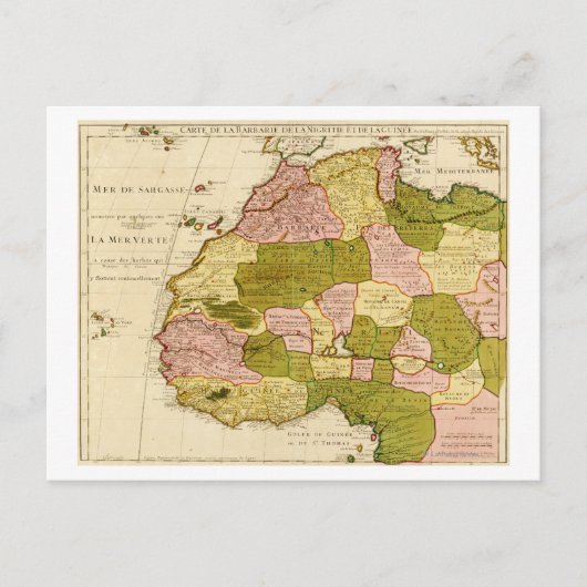 西アフリカパノラママップ西アフリカ3 ポストカード (正面)