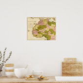 西アフリカパノラママップ西アフリカ ポスター (キッチン)