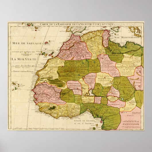 西アフリカパノラママップ西アフリカ ポスター (正面)