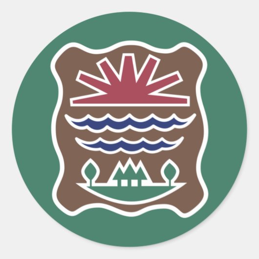 西アベナキ国部族の国旗 ラウンドシール (正面)