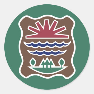 西アベナキ国部族の国旗 ラウンドシール