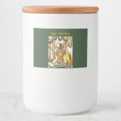 西アメリカのインド人の女性の森ダークグリーン フードラベル (正面)