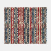 西アメリカ国旗 フリースブランケット (正面(横))