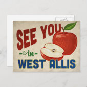 西アリスウィスコンシンApple – ヴィンテージトラベル ポストカード (正面/裏面)