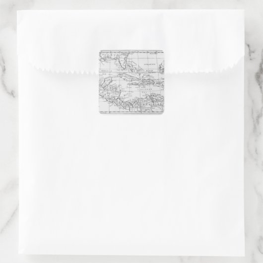 西インディの地図 スクエアシール (バッグ)