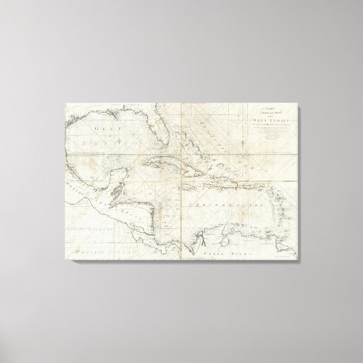 西インディの新しい一般図 キャンバスプリント (正面)