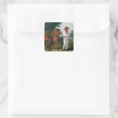 西インディアンの色の男、2つのカリブウォムを演出 スクエアシール (バッグ)