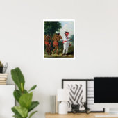 西インディアンの色の男、2つのカリブウォムを演出 ポスター (ホームオフィス)