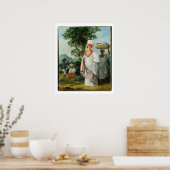 西インディアンクレオールの女性と彼女の黒い使用人, c ポスター (キッチン)