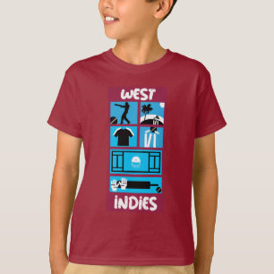 西インディクリケットテストクリケットプレイヤーTシャツ Tシャツ
