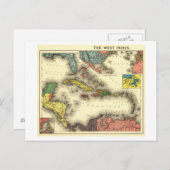 西インドパノラマ地図 西インド ポストカード (正面/裏面)