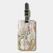 西インド諸島およびCaribbの1732年のヘルマンの情婦の地図 ラゲッジタグ (正面縦)