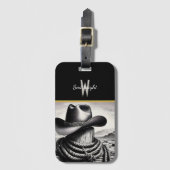 西ウィムシー：カウボーイハット&ラッソー ラゲッジタグ (正面縦)