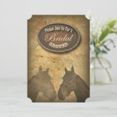 西ウマ女性のカーボーイブライダルシャワー招待 招待状 (スタンド正面)