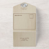 西エレガントボホ結婚のオールインワン オールインワン招待状 (外側)