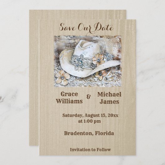 西エレガントボホ結婚の セーブザデート (正面/裏面)