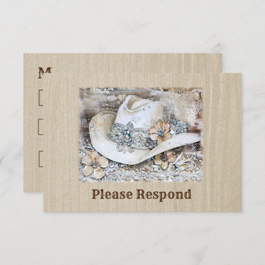 西エレガントボホ結婚の 出欠カード (正面/裏面)