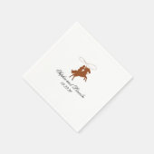 西エレガント暗褐色結婚の スタンダードカクテルナプキン (角)