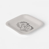 西エレガント馬素朴結婚国 ペーパープレート (傾斜あり)