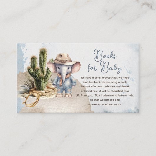 西エレファントカウボーイベビースワーナーブックベビー エンクロージャーカード (正面)