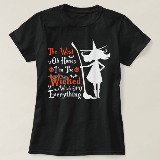 西オおもしろいーハニー私はEvの邪悪な魔女 Tシャツ (デザイン正面)