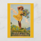 西オーストラリアのヴィンテージ旅行広告 ポストカード (正面)