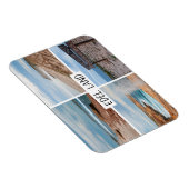 西オーストラリアの崖の海岸線のブルーフル マグネット (右側)