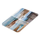 西オーストラリアの崖の海岸線のブルーフル マグネット (左側)