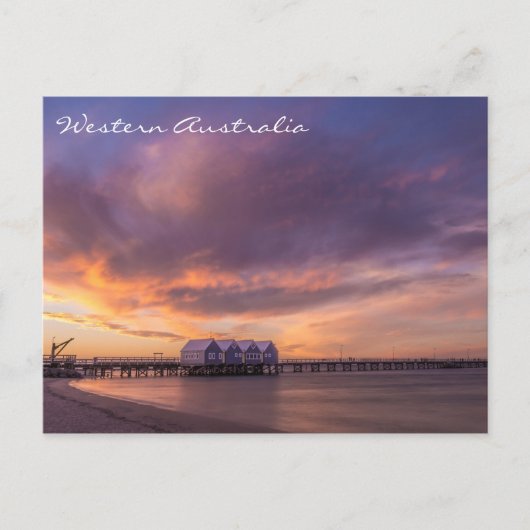 西オーストラリアの日没はがき ポストカード (正面)