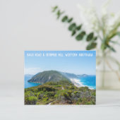 西オーストラリアの海岸崖自然景観 ポストカード (スタンド正面)