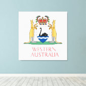 西オーストラリアの紋章 キャンバスプリント (インサイチュ (ウッドフロア))