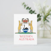 西オーストラリアの紋章 ポストカード (スタンド正面)