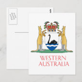西オーストラリアの紋章 ポストカード (正面/裏面)