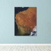 西オーストラリアの衛星観測 キャンバスプリント (インサイチュ (ウッドフロア))