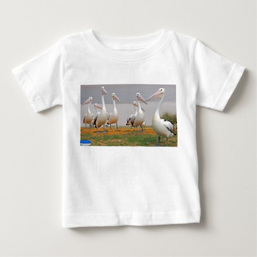 西オーストラリア州カルバリィのペリカン ベビーTシャツ (正面)