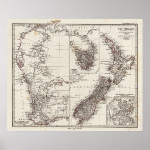 西オーストラリア・タスマニアとニュージーランド ポスター