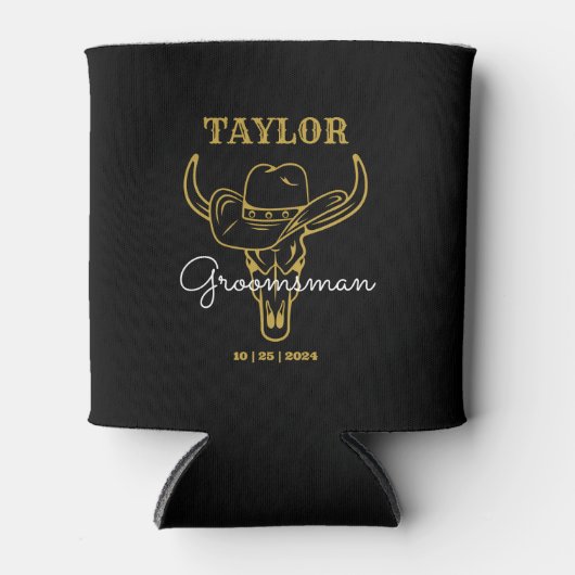 西オールドフロンティアカウボーイグパーソナライズされたロームスマン 缶クーラー (正面)