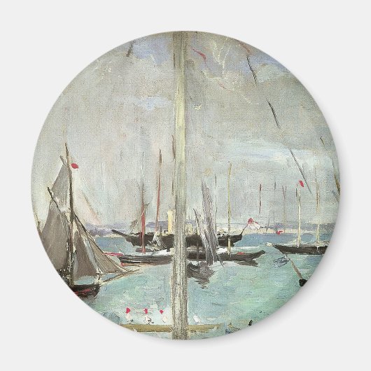 西カウズ、ワイト島by Berthe Morisot マグネット (正面)