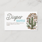 西カウボーイおむつラッフルベビーシャワーカード エンクロージャーカード (正面)