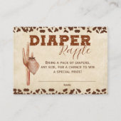 西カウボーイおむつラッフルベビーシャワー エンクロージャーカード (正面)