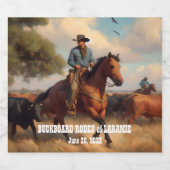 西カウボーイとベイホース ビールラベル (シングルラベル)