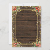 西カウボーイのクリスマスサボテンのストリングライト 招待状 (裏面)