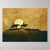 西カウボーイの馬 ポスター (正面)