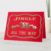 西カウボーイはクリスマス中ずっとジャングルを吹き飛ばす カード (正面)