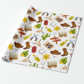 西カウボーイアイコン ラッピングペーパー (アンロールド)