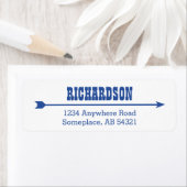 西カウボーイアローがポスターネイビーブルーを指名手配 ラベル (インサイチュ)