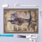 西カウボーイウォーターカラーデクページティッシュペーパー 薄葉紙 (クラフト)