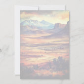 西カウボーイウォーター色スタイル誕生日パーティー 招待状 (裏面)