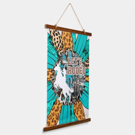 西カウボーイウォールアート 吊り下げ型タペストリー (傾斜あり)